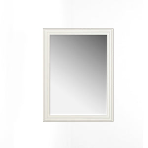 A.R.T. Furniture Blanc Landscape Mirror - Contemporary Alabaster & Burnished Bronze Frame, Versatile Beveled Glass Design White Parawood Solids,Glass 289120-1040