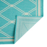 Christopher Knight Home® - Noble House - Safi 7'10" X 10' Outdoor Area Rug, Teal and Ivory