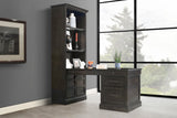 Parker House Shoreham - Medium Roast Bookcase with Peninsula Desk Medium Roast Acacia Solids / Birch Veneers SHO-3PC-LIB-DESK-MDR