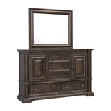 Pulaski Furniture Woodbury Rectangular Mirror in Cowboy Boots Brown Brown, Cowboy Boots Brown Rubberwood P351110