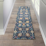 Nourison Passion PSN01 Machine Made Power-loomed No Border Indoor Only Bohemian Transitional Rug Navy, Navy and Blue 100% Polypropylene 99446477392