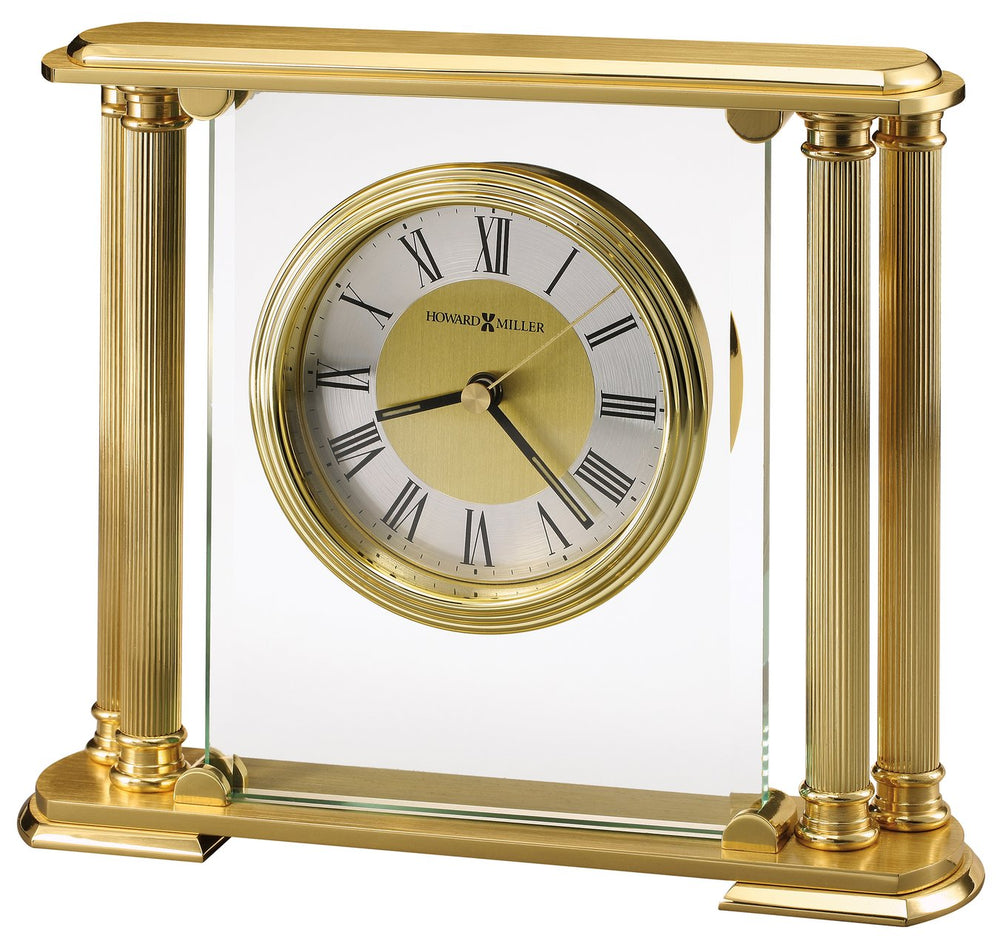 Hekman Furniture 613627 Stunning Brass Tabletop Clock With Beveled Glass, Elegant Design & Quartz Movement By Howard Miller Polished Brass Athens Tabletop Clock 613627
