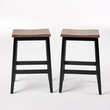 Christopher Knight Home® - Noble House - Heffley Contemporary Farmhouse Wooden Barstools - Set of 2