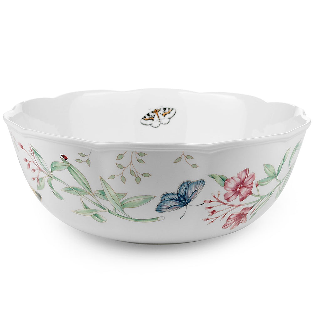 Lenox Butterfly Meadow Large Serving Bowl Multi, WHITE PORCELAIN 811432