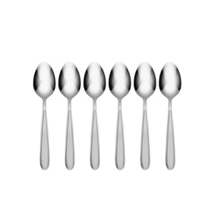 Lenox Oneida Jordan Sandblasted Everyday Teaspoons, Set of 6 Metallic, STAINLESS METAL H001006AL20