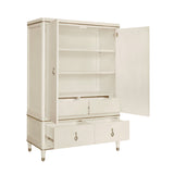 Grace Armoire with Storage Drawers White with Opulent Opal Finish P377120 Pulaski Furniture