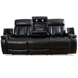 Parker House Parker Living Royce - Midnight Power Reclining Sofa with Drop Down Console Midnight 90% Polyester, 10% PU (W) MROY#832PH-MID