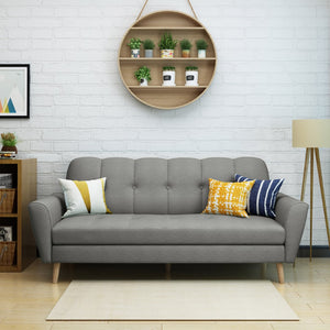 Christopher Knight Home® - Noble House - Treston Mid Century Grey Fabric Sofa