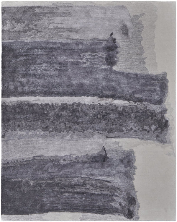 Feizy Rugs Anya Modern Watercolor-inspired Hand-tufted Wool And Viscose Rug For Contemporary Spaces Gray,Blue,Ivory Wool,Viscose Any8921fchlivyp00