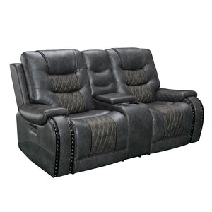 Parker House Parker Living Outlaw - Stallion Power Reclining Console Loveseat Stallion 80% Polyester, 20% PU (W) MOUT#822CPH-STA