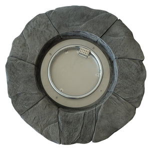 English Elm 30" Round Mgo Gas Fire Pit 40000 Btu Outdoor Patio Sculptural Matte Gray Finish 61099.00-40K
