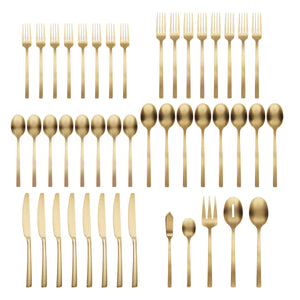 Lenox Cambridge Beacon Gold Satin 45-Piece Flatware Set NO COLOR METAL 807445CKW13DS