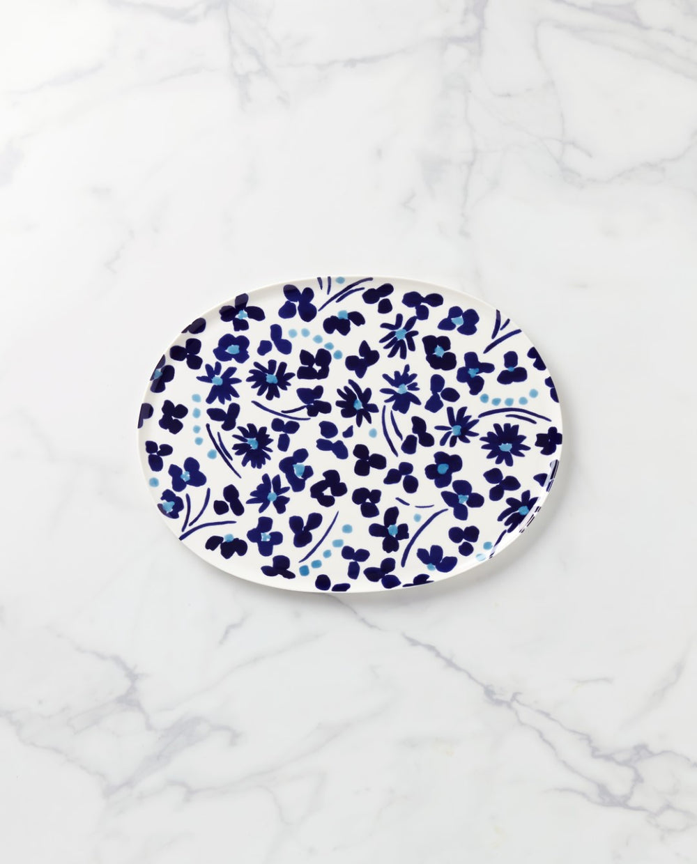 Lenox Kate Spade Floral Way Platter Blue, WHITE PORCELAIN 893514
