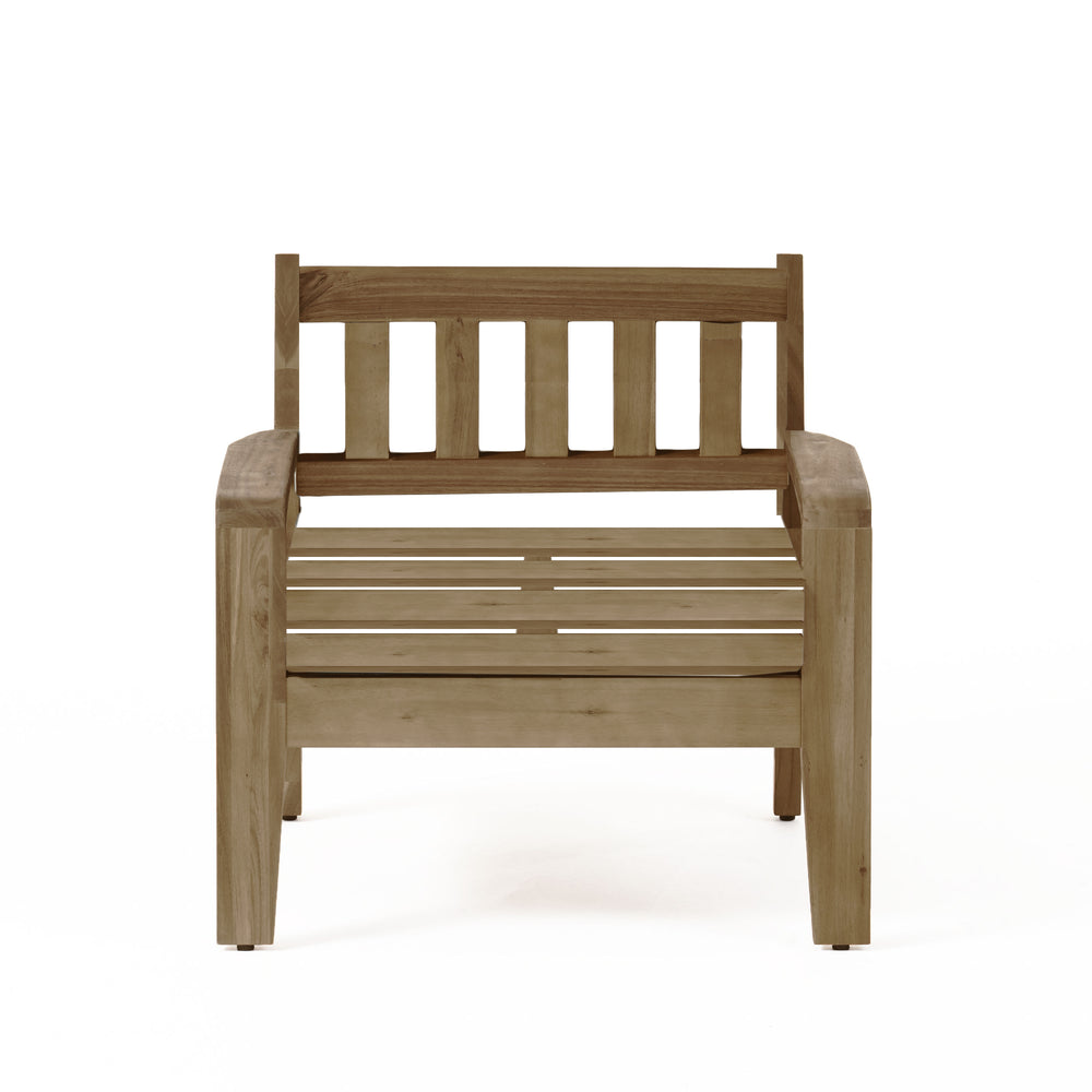 English Elm [set of 4] Grenada Solid Acacia Outdoor Club Chairs Slat Panel Patio Lounge Seating 57977.00FGRY
