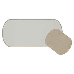 Bernhardt Bernhardt Solaria Oval Cocktail Table With Layered Faux Stone & Wood Finish, Casters, 56"W X 26"D 310022