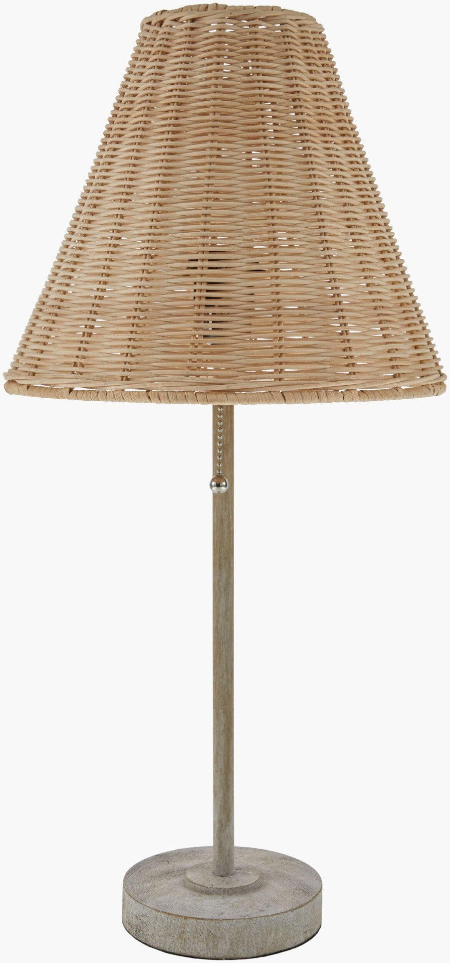 Livabliss Sirocco Rattan Shade Accent Table Lamp Resin Base Warm Glow Bohemian Bedside Light SRC-001