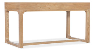 Hooker Furniture Documents Pecan Writing Desk With Keyboard Drawer, 3 Removable-Divider Drawers & Pewter Knobs, Casual Style 6018-10458-85