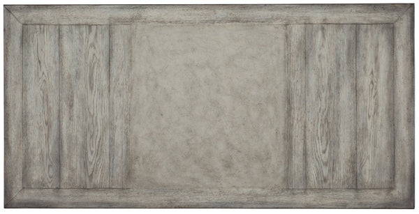 Hooker Furniture Melange Dixon Writing Desk With Distressed Light Gray Oak Veneer, Removable Insert, 3 Drawers 638-10019-GRY