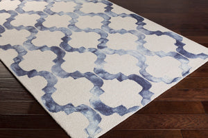 Livabliss Serafina Hand Tufted Wool Area Rug Global Inspired Texture for Living Room Decor Denim, Navy 9' x 13' SRF2005-913