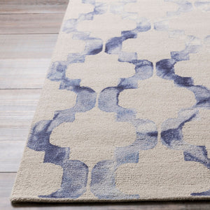 Livabliss Serafina Hand Tufted Wool Area Rug Global Inspired Texture for Living Room Decor Denim, Navy 9' x 13' SRF2005-913