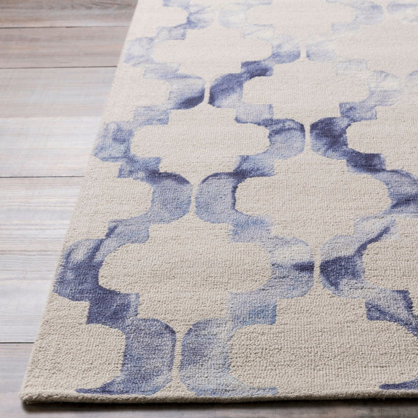 Livabliss Serafina Hand Tufted Wool Area Rug Global Inspired Texture for Living Room Decor Denim, Navy 9' x 13' SRF2005-913
