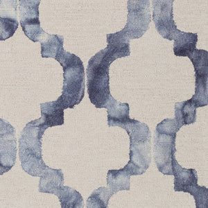 Livabliss Serafina Hand Tufted Wool Area Rug Global Inspired Texture for Living Room Decor Denim, Navy 9' x 13' SRF2005-913