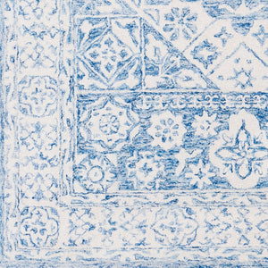 Livabliss Serafina Hand Tufted Wool Area Rug Traditional Motifs for Entryway or Bedroom Ice Blue, Ivory 2' x 3' SRF2018-23