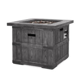 Christopher Knight Home® - Noble House - Finethy Outdoor 40,000 Btu Lightweight Concrete Square Fire Pit