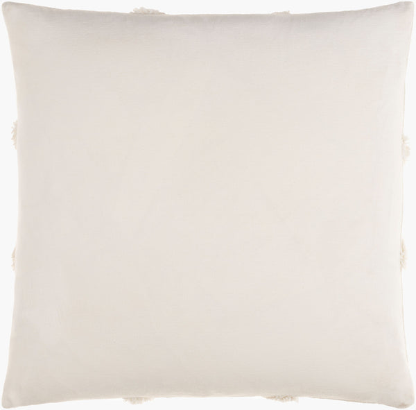 Surya Sarah Srh-001 Modern 18"X18" Cotton Accent Pillow - Stylish Comfort For Your Contemporary Home Decor Cream Cotton,Cotton Srh001-1818p