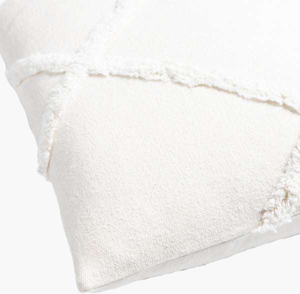 Surya Sarah Srh-001 Modern 18"X18" Cotton Accent Pillow - Stylish Comfort For Your Contemporary Home Decor Cream Cotton,Cotton Srh001-1818p