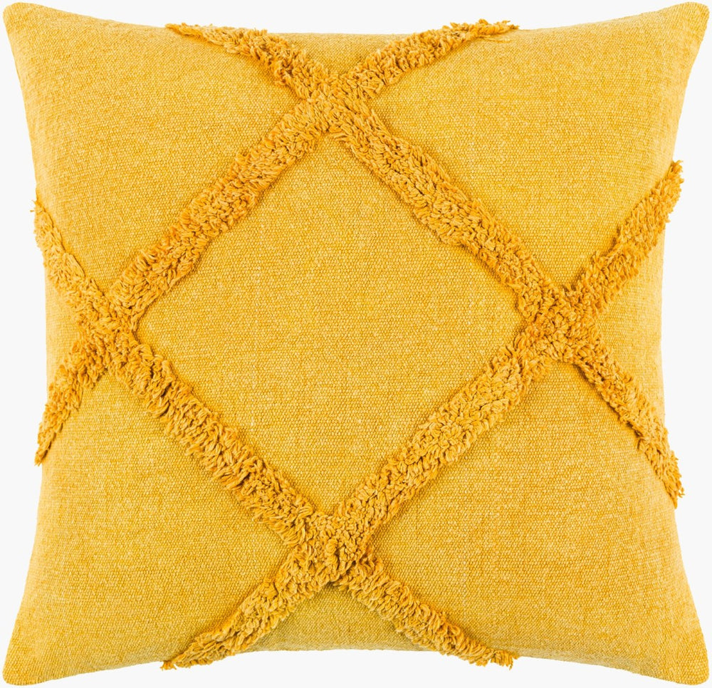 Surya Sarah Handcrafted Cotton Square Throw Pillow Plush Fill for Modern Living Spaces SRH003-1818P