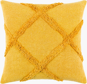 Surya Sarah Handcrafted Cotton Square Throw Pillow Plush Fill Modern Sofa Accent Decor SRH003-1818D