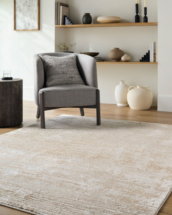 Livabliss Sunrise Machine Woven Geometric Area Rug Mid Century Modern Style for Entryways Beige, Tan 2' x 2'11" SRI2306-2211