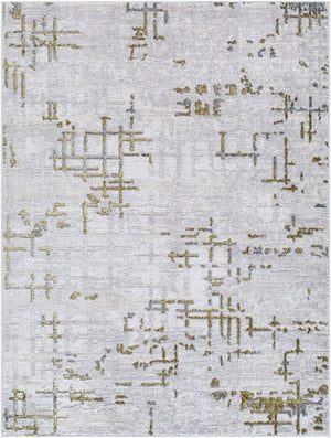 Livabliss Sunrise Geometric Machine Woven Accent Rug Mid-century Style for Entryway or Bedside Gray, Cream 5'3" x 7' SRI2309-537