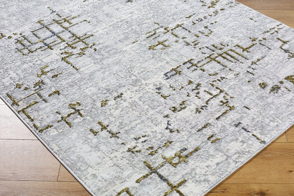 Livabliss Sunrise Geometric Machine Woven Accent Rug Mid-century Style for Entryway or Bedside Gray, Cream 7'10" x 10' SRI2309-71010