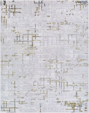 Livabliss Sunrise Geometric Machine Woven Accent Rug Mid-century Style for Entryway or Bedside Gray, Cream 7'10" x 10' SRI2309-71010