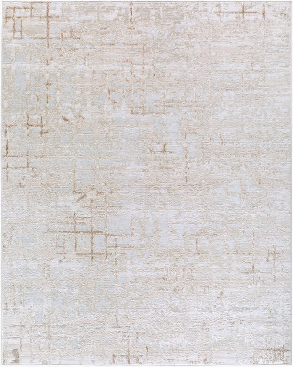 Livabliss Sunrise Geometric Mid-century Modern Polypropylene Area Rug for High Traffic Rooms Beige, Tan 7'10" x 10' SRI2310-71010