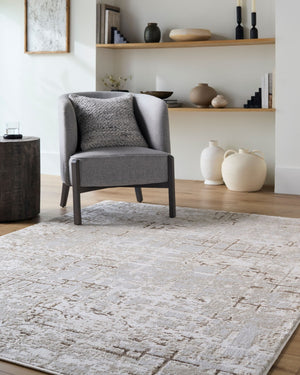 Livabliss Sunrise Geometric Mid-century Modern Polypropylene Area Rug for High Traffic Rooms Beige, Tan 2' x 2'11" SRI2310-2211