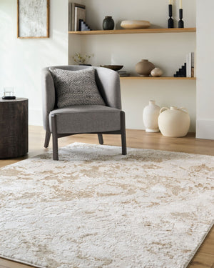 Livabliss Sunrise Geometric Machine Woven Polypropylene Rug Mid-century Modern Entryway Accent Tan, Mustard 2' x 2'11" SRI2313-2211