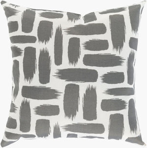 Surya Stroke Woven Polyester Throw Pillow Geometric Square Art Forward Transitional Decor SRK002-2020
