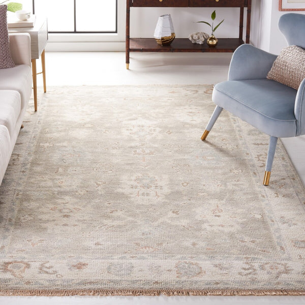 Safavieh Samarkand 106 Hand Knotted  Rug Ivory / Silver SRK106A-9