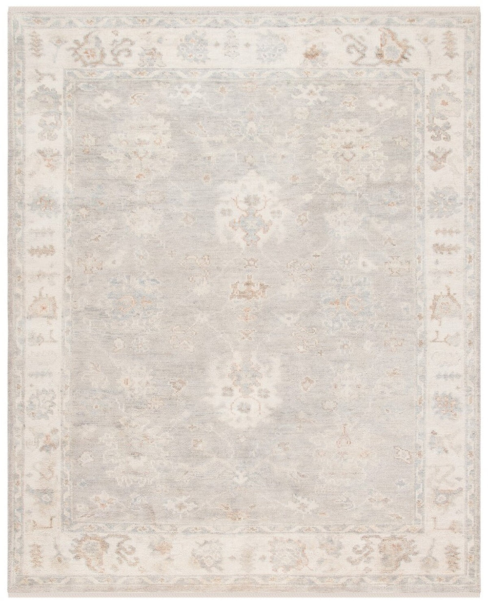 Safavieh Samarkand 106 Hand Knotted  Rug Ivory / Silver SRK106A-9