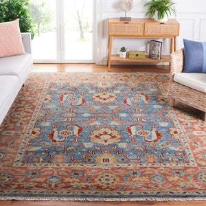 Safavieh Samarkand 128 HAND KNOTTED Traditional Rug Turquoise / Rust SRK128K-9