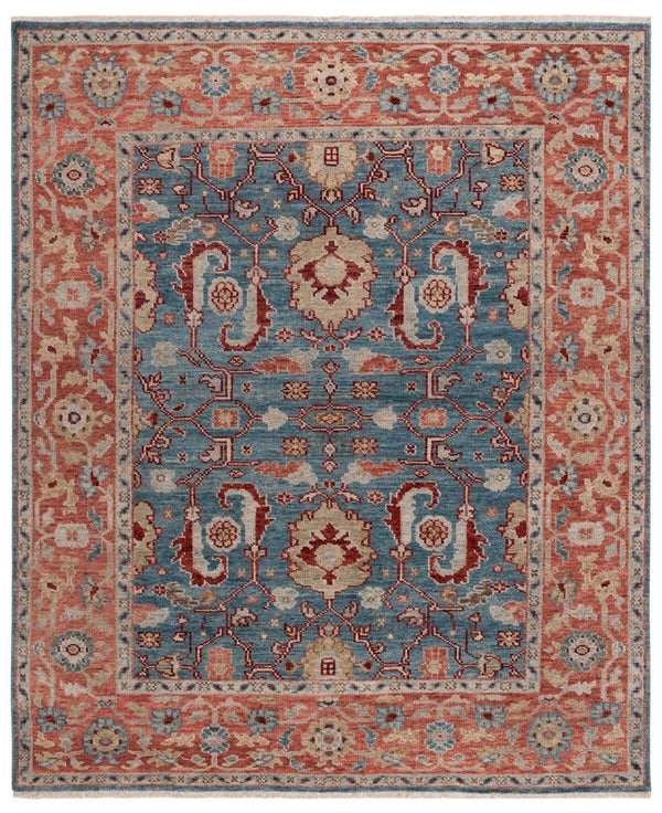 Safavieh Samarkand 128 HAND KNOTTED Traditional Rug Turquoise / Rust SRK128K-9