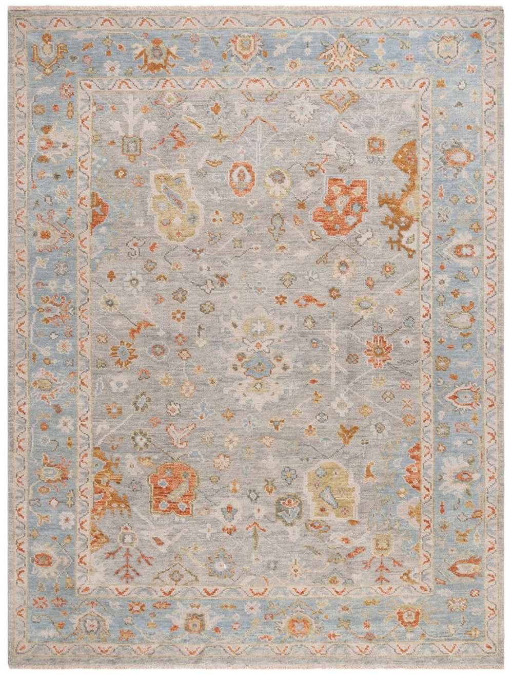 Safavieh Samarkand 129 Hand Knotted Traditional Rug Blue / Grey SRK129M-9