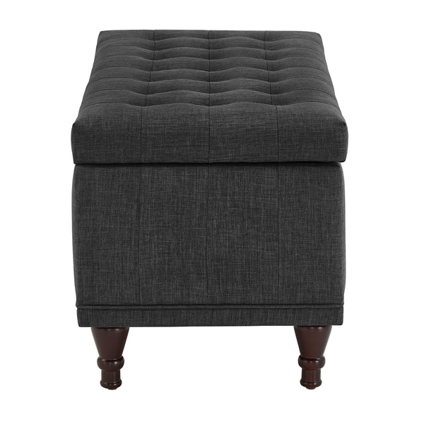 Homelegance By Top-Line Lyon Tufted Storage Bench Black Polyester