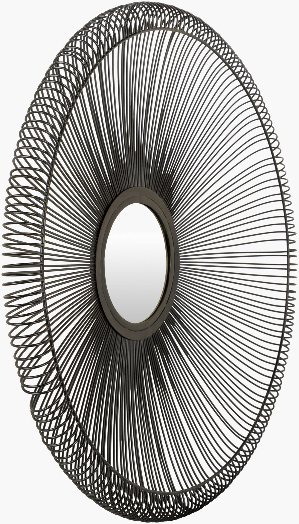 Surya Surami 30"H X 30"W Accent Mirror - Rustic Industrial Decor Piece For Modern Elegant Spaces Frame, Black Iron Srm001-3030