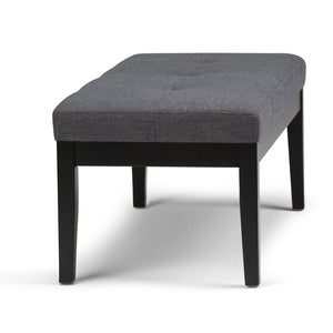 English Elm Lacey Tufted Ottoman Bench - Stylish Slate Grey Upholstered Seating For Modern Home Décor B136P159211
