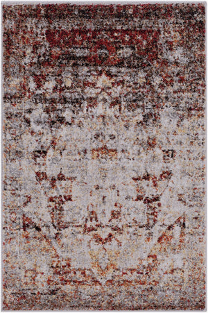 Livabliss Serapi Heritage Floral Polypropylene Area Rug Entryway Accent with Medium Pile Burgandy, Ivory 2' x 2'11" SRP1010-23