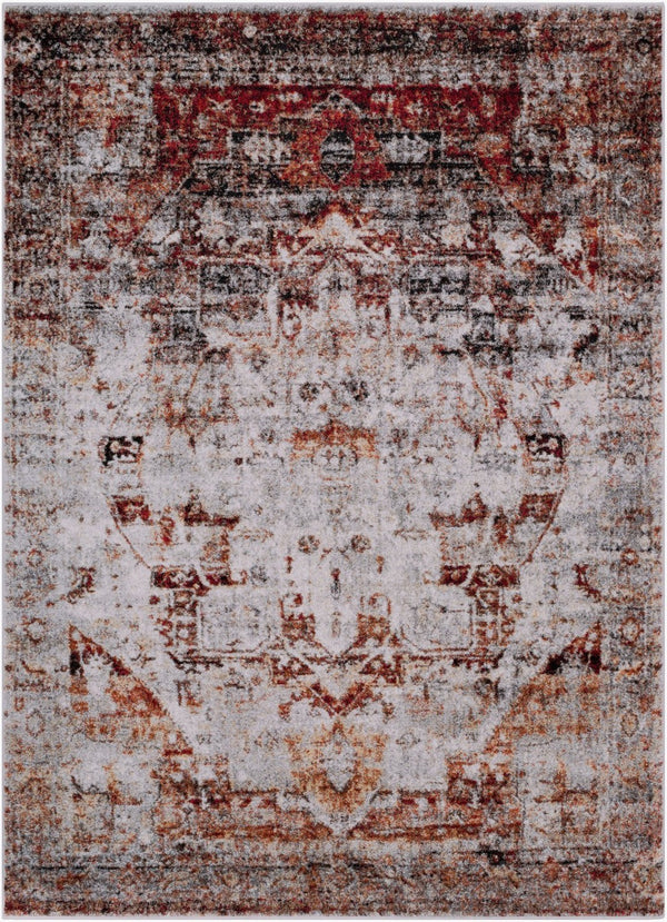 Livabliss Serapi Heritage Floral Polypropylene Area Rug Entryway Accent with Medium Pile Burgandy, Ivory 5'3" x 7'3" SRP1010-5373